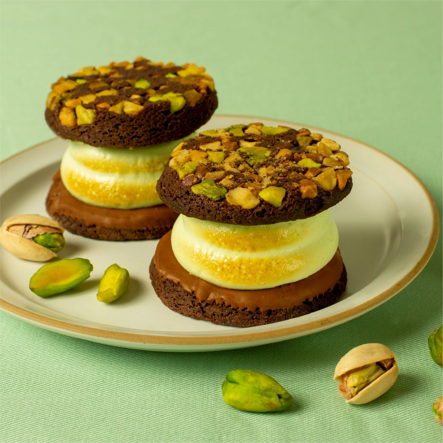 Baked Mallow Pistachio Chocolate Brownie