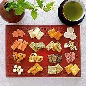 Sakura-do Flower Basket Mini Rice Cracker