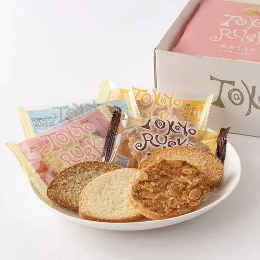 Tokyo Rusk Caramel Almond Rusk Sugar Butter Rusk Quebec Maple Rusk Earl Grey Juicy Orange Rusk Assorted